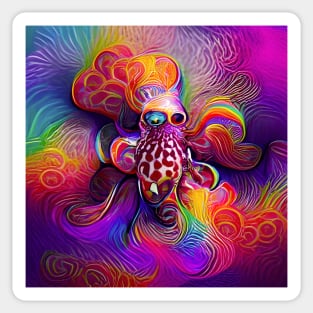 Psychedelic Octopus Sticker